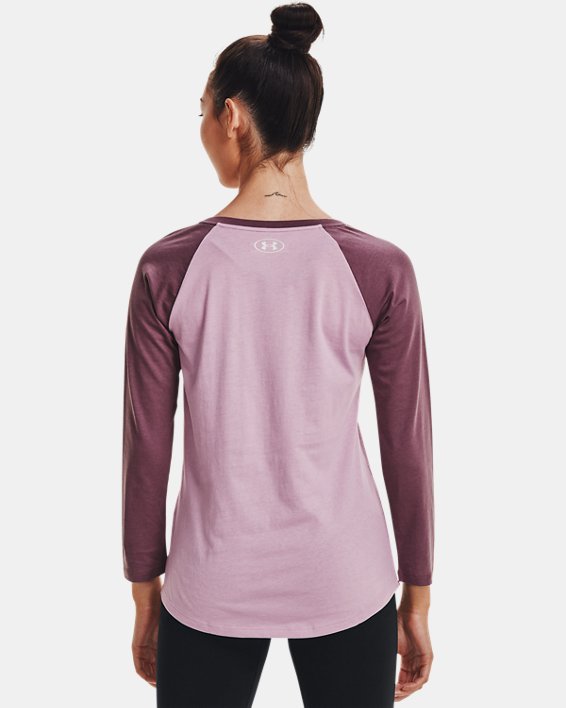 Women's UA Sportstyle Baseball T-Shirt, Pink, pdpMainDesktop image number 1